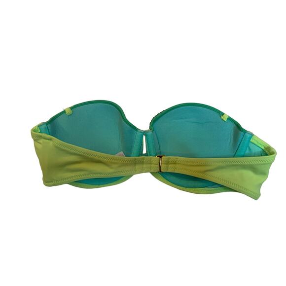 Victoria's Victoria Secret Bikini Strapless Top Green Sequin Size 32B - Picture 2 of 6